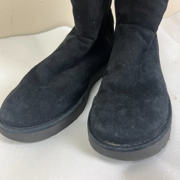 UGG Australia Celvin Black Water-Resistant Women's Boots US 8 Suede Shearling - Picture 7 of 8